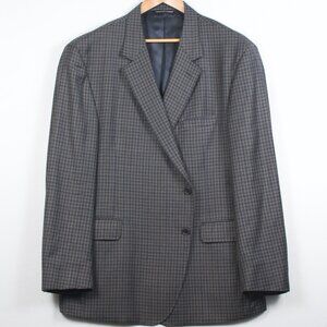 Coppley Men's Sport Coat 54R Gray Brown Guncheck Reda Wool
